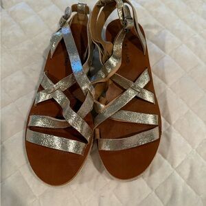 Lucky Brand Gold and Brown Sandals